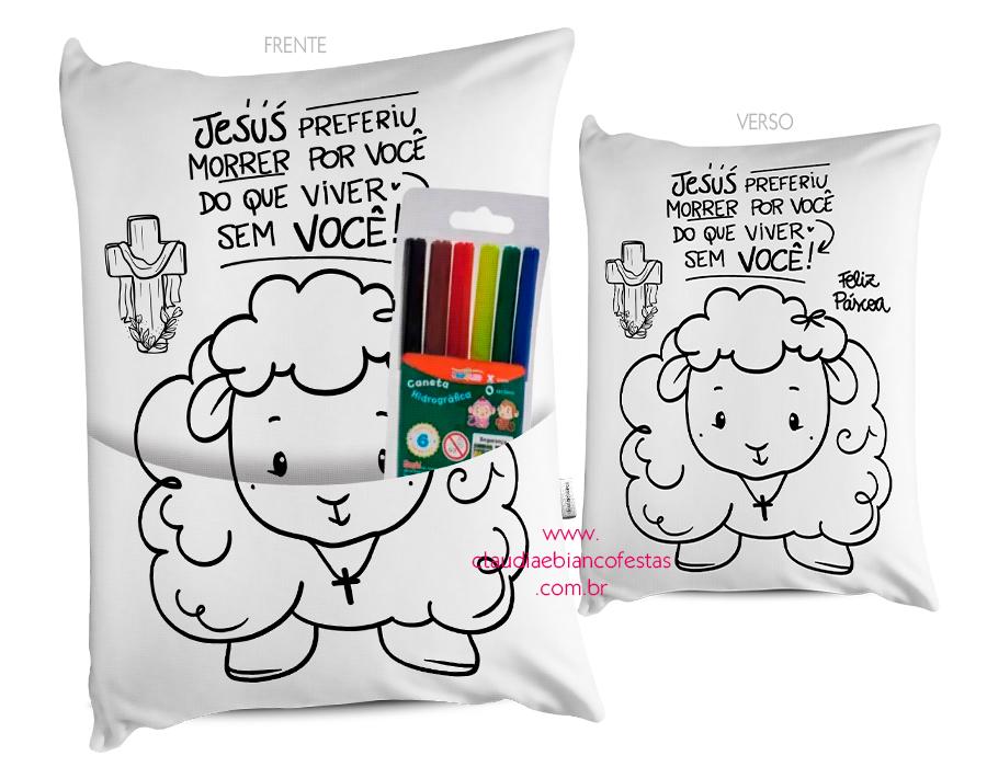 ALMOFADA PERSONALIZADA DIA DAS CRIANÇAS PARA PINTAR