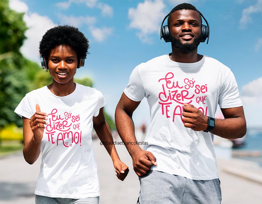 KIT CAMISETA DIA DOS NAMORADOS - MEU AMOR SOMOS UM SÓ CORAÇÃO