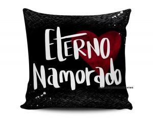 ALMOFADA DIA DOS NAMORADOS - ETERNO NAMORADO Tecido 100% Poliéster (microfibra) 33x30cm Personalizado Frente e Verso Sublimação  