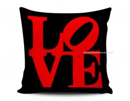 ALMOFADA DIA DOS NAMORADOS - LOVE Tecido 100% Poliéster (microfibra) 33x30cm Personalizado Frente e Verso Sublimação  