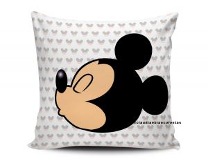 ALMOFADA DIA DOS NAMORADOS - MICKEY LOVE Tecido 100% Poliéster (microfibra) 33x30cm Personalizado Frente e Verso Sublimação  