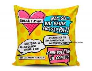 ALMOFADA FRASES Tecido 100% Poliéster (microfibra) 33x30cm Personalizado Frente e Verso Sublimação  