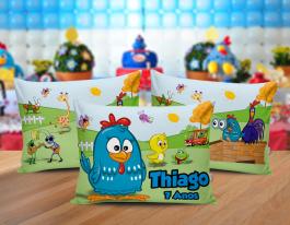 ALMOFADA KIDS - GALINHA PINTADINHA Tecido 100% Poliéster (oxford) 30x20cm Personalizado Frente e Verso Sublimação  