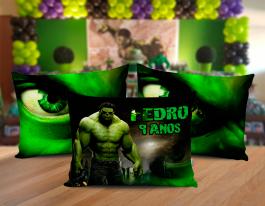 ALMOFADA KIDS - HULK Tecido 100% Poliéster (oxford) 30x20cm Personalizado Frente e Verso Sublimação  