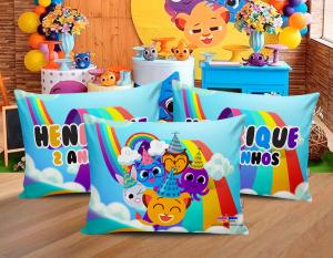 ALMOFADA KIDS - BOLOFOFOS Tecido 100% Poliéster (oxford) 30x20cm Personalizado Frente e Verso Sublimação  