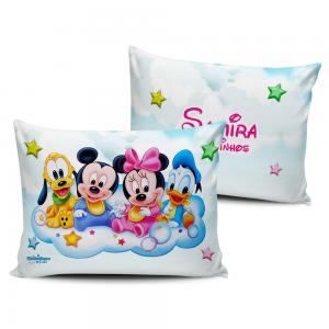 ALMOFADA KIDS - BABY DISNEY Tecido 100% Poliéster (oxford) 30x20cm Personalizado Frente e Verso Sublimação  