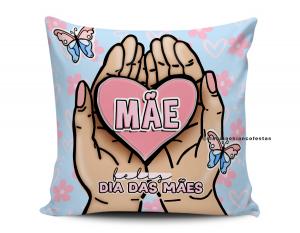 ALMOFADA MÃE Tecido 100% Poliéster (microfibra) 33x30cm Personalizado Frente e Verso Sublimação  