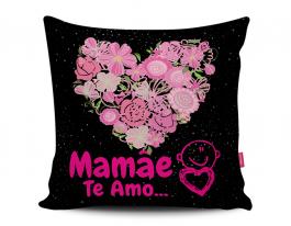 ALMOFADA MAMÃE TE AMO Tecido 100% Poliéster (microfibra) 33x30cm Personalizado Frente e Verso Sublimação  