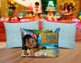 ALMOFADA KIDS - MOANA BABY Tecido 100% Poliéster (oxford) 30x20cm Personalizado Frente e Verso Sublimação  