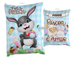 ALMOFADA PÁSCOA - PÁSCOA É AMOR Tecido 100% Poliéster (microfibra) 20X30cm Personalizado Frente e Verso Sublimação  