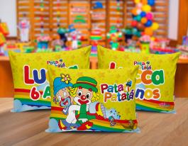 ALMOFADA KIDS - PATATI PATATA Tecido 100% Poliéster (oxford) 30x20cm Personalizado Frente e Verso Sublimação  