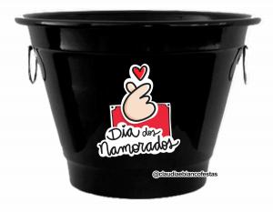 BALDE DE GELO EM ALUMÍNIO - FELIZ DIA DOS NAMORADOS Balde de Gelo em Alumínio Pntura Eletrostática 5 Litros    