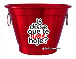 BALDE DE GELO EM ALUMÍNIO - JÁ DISSE QUE TE AMO HOJE Balde de Gelo em Alumínio Pntura Eletrostática 5 Litros    