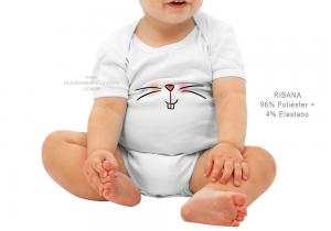 body infantil coelhinho da páscoa 12 Tecido ribana 96% poliéster + 4% elastano Estampa Colorida  Sublimação  