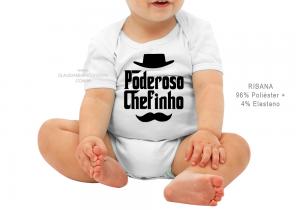 body infantil poderoso chefinho Tecido ribana 96% poliéster + 4% elastano Estampa Colorida  Sublimação  