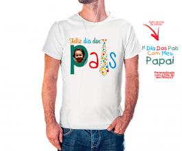 CAMISETA DIA DOS PAIS Tecido 100% Poliéster Estampa Colorida A3  Sublimação  