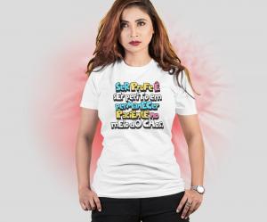 Camiseta Dia dos Professores - profe perito Tecido 100% Poliéster Estampa Colorida A3  Sublimação  