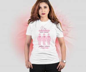 Camiseta eu apoio essa causa! Tecido Poliéster Estampa Colorida A3  Sublimação  