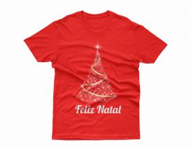 Camiseta natalina Tecido 100% Poliéster Estampa Colorida A3  Sublimação  