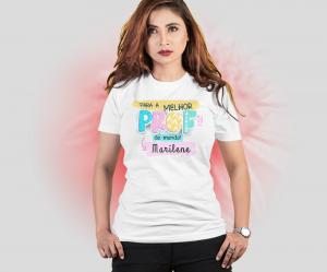 Camiseta Dia dos Professores - Para a Melhor Professora Tecido 100% Poliéster Estampa Colorida A3  Sublimação  