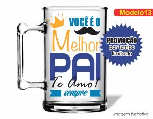 CANECA ACRÍLICA DIA DO PAIS - VOCÊ É O MELHOR PAI Poliestireno  Frente colorido Impressão no Adesivo Vinil   