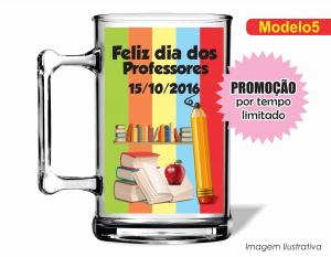 CANECA ACRÍLICA DIA DOS PROFESSORES - MOD005 Poliestireno  Frente colorido Impressão no Adesivo Vinil   