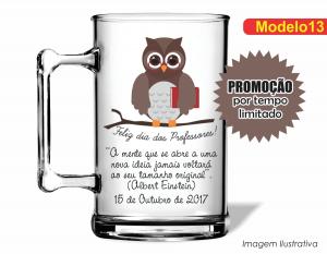CANECA ACRÍLICA DIA DOS PROFESSORES - MOD013 Poliestireno  Frente colorido Impressão no Adesivo Vinil   