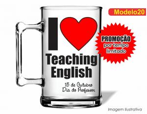 CANECA ACRÍLICA DIA DOS PROFESSORES - MOD020 Poliestireno  Frente colorido Impressão no Adesivo Vinil   
