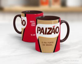 CANECA EM CERÂMICA DIA DOS PAIS - PAIZÃO Caneca Cerâmica Branca com Alça e Interior em Cores 325ml  Sublimação  