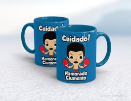 CANECA EM CERÂMICA DIA DOS NAMORADOS - NAMORADO CIUMENTO Caneca Cerâmica Branca com Alça e Interior em Cores 325ml  Sublimação  