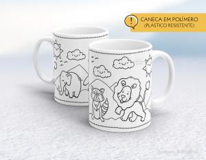 CANECA POLÍMERO (PLÁSTICA) DIA DAS CRIANÇAS - MOD006 Polímero (plástico resistente)   Impressão direto na caneca  350ml