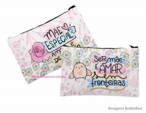 Carteira ser mãe é amar sem fronteiras Tecido 100% Poliéster Carteira P (20L X 14A) | Carteira G (30A X 16A)  Duratran 600 Costura Artesanal 