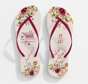 CHINELO CASAMENTO - MOD002 80% Borracha e 20% E.V.A   Sublimação  