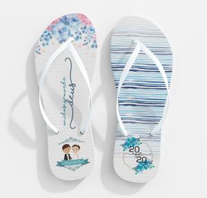 CHINELO CASAMENTO - MOD005 80% Borracha e 20% E.V.A   Sublimação  