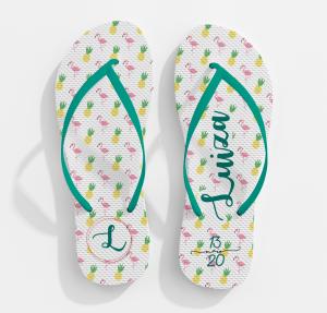CHINELO DEBUTANTE - MOD004 80% Borracha e 20% E.V.A   Sublimação  