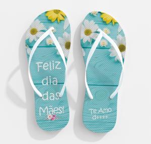 CHINELO DIA DAS MÃES - MOD006 80% Borracha e 20% E.V.A   Sublimação  