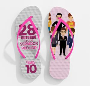 CHINELO DIA DOS SERVIDORES - MOD003 80% Borracha e 20% E.V.A   Sublimação  