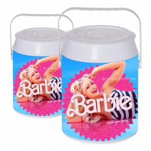 COOLER CILÍNDRICO TÉRMICO PERSONALIZADO 6 LATAS Polipropileno (PP) com parede dupla 29cm altura x 20cm diâmetro  Aplicação de vinil com impressão digital  