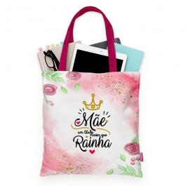 Ecobag mãe um título maior que rainha Tecido Oxford 30cm de Largura x 35cm de Altura  Sublimação  