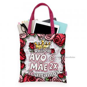 ECOBGA AVÓ É MÃE 2X Tecido Oxford 30cm de Largura x 35cm de Altura  Sublimação  