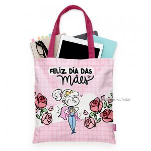 ECOBGA FELIZ DIA DAS MÃES Tecido Oxford 30cm de Largura x 35cm de Altura  Sublimação  