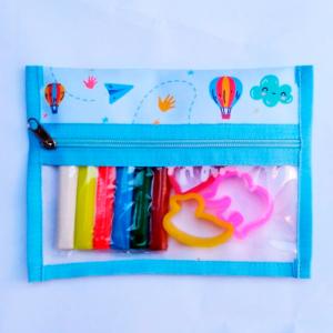 KIT BOLSA + MASSINHA E CORTADOR Tecido 100% Poliéster L19 x A15cm   Costura Artesanal 