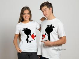 KIT CAMISETA DIA DOS NAMORADOS AMOR VOCÊ ME COMPLETA Tecido 100% Poliéster Estampa Colorida A3  Sublimação  