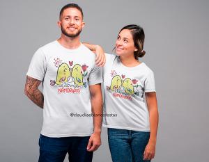 KIT CAMISETA DIA DOS NAMORADOS - ETERNOS NAMORADOS Tecido 100% Poliéster Estampa Colorida A3  Sublimação  