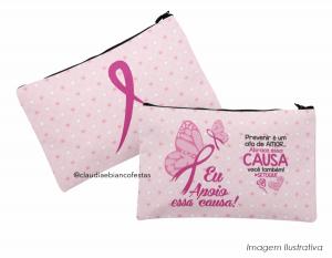 CARTEIRA OUTUBRO ROSA Tecido 100% Poliéster Carteira P (20L X 14A) | Carteira G (30A X 16A)  Duratran 600 Costura Artesanal 