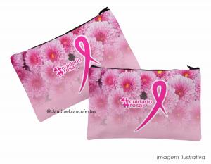 CARTEIRA OUTUBRO ROSA Tecido 100% Poliéster Carteira P (20L X 14A) | Carteira G (30A X 16A)  Duratran 600 Costura Artesanal 