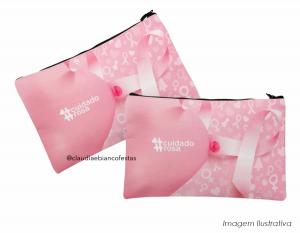 CARTEIRA OUTUBRO ROSA Tecido 100% Poliéster Carteira P (20L X 14A) | Carteira G (30A X 16A)  Duratran 600 Costura Artesanal 