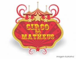 Placa decorativa circo vintage - 60x61cm  60x61cm  Impressão UV  