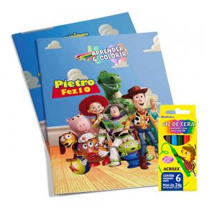 REVISTA COLORIR E BRINCAR TEMÁTICA + GIZ DE CERA Capa Papel Fotográfico 230g L 14,8cm  x 21cm A    