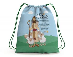 SACOCHILA FELIZ PÁSCOA - MOD08 Tecido 100% Poliéster (oxford)  Personalizado Frente e Verso Sublimação Cordão em Nylon 